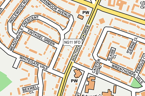 NG11 9FD map - OS OpenMap – Local (Ordnance Survey)