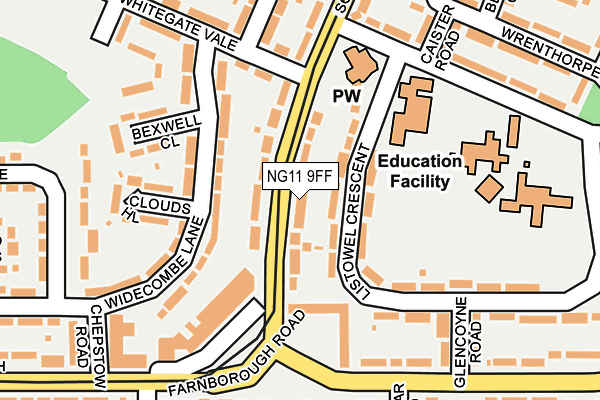 NG11 9FF map - OS OpenMap – Local (Ordnance Survey)