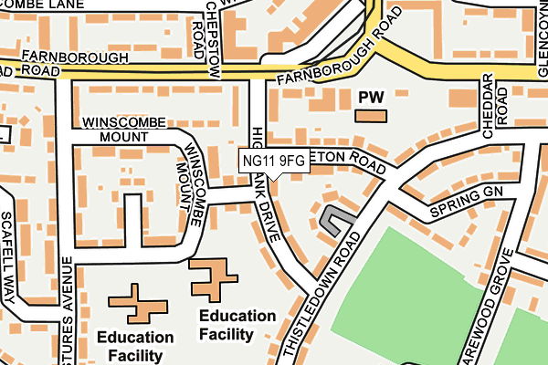 NG11 9FG map - OS OpenMap – Local (Ordnance Survey)