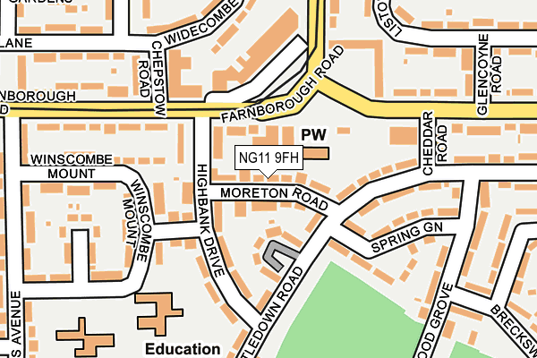 NG11 9FH map - OS OpenMap – Local (Ordnance Survey)