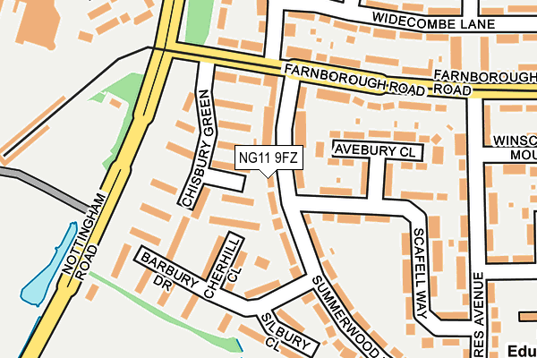 NG11 9FZ map - OS OpenMap – Local (Ordnance Survey)