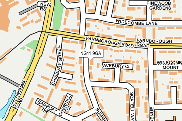 NG11 9GA map - OS OpenMap – Local (Ordnance Survey)