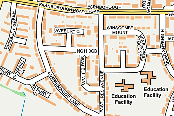 NG11 9GB map - OS OpenMap – Local (Ordnance Survey)