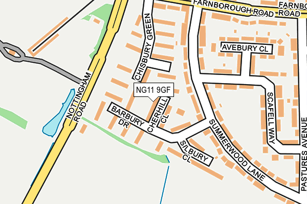 NG11 9GF map - OS OpenMap – Local (Ordnance Survey)