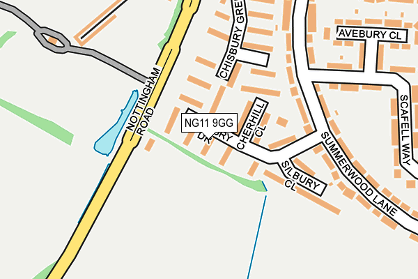 NG11 9GG map - OS OpenMap – Local (Ordnance Survey)