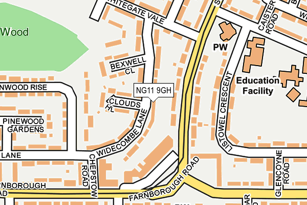 NG11 9GH map - OS OpenMap – Local (Ordnance Survey)