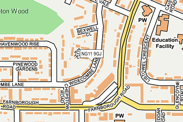 NG11 9GJ map - OS OpenMap – Local (Ordnance Survey)