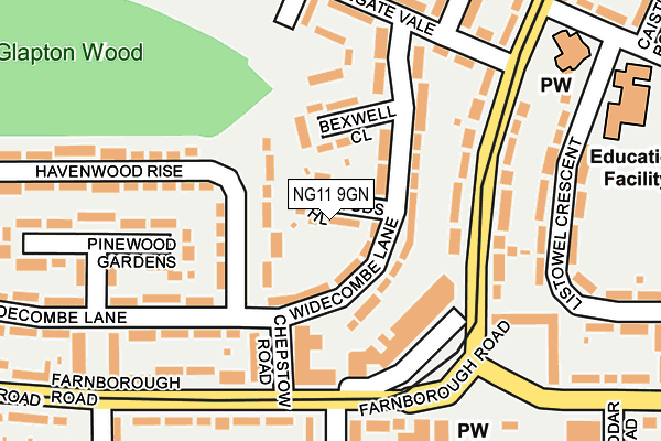 NG11 9GN map - OS OpenMap – Local (Ordnance Survey)