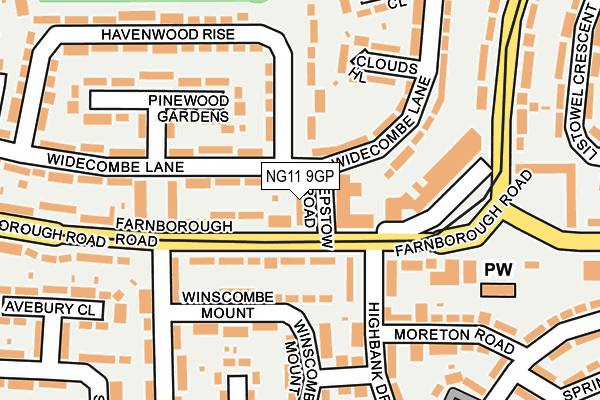 NG11 9GP map - OS OpenMap – Local (Ordnance Survey)