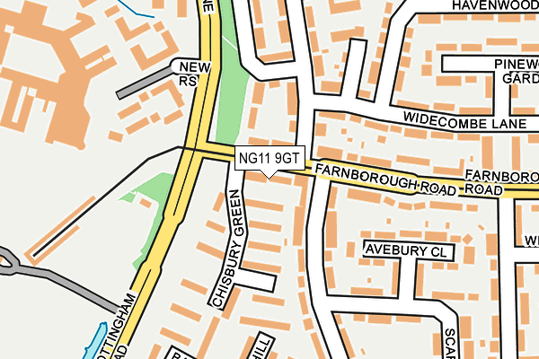 NG11 9GT map - OS OpenMap – Local (Ordnance Survey)