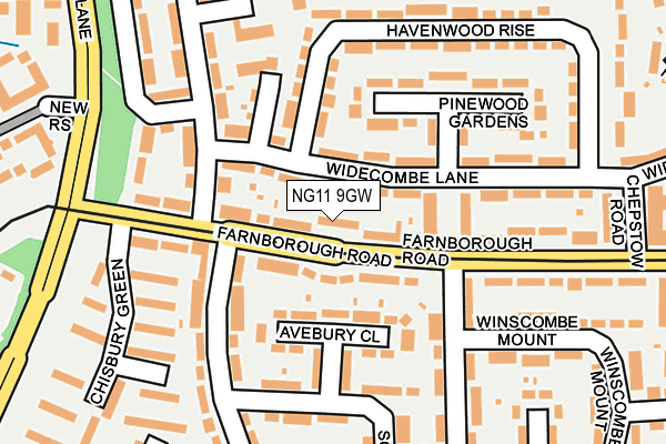 NG11 9GW map - OS OpenMap – Local (Ordnance Survey)