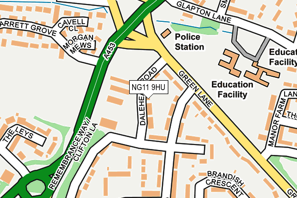 NG11 9HU map - OS OpenMap – Local (Ordnance Survey)