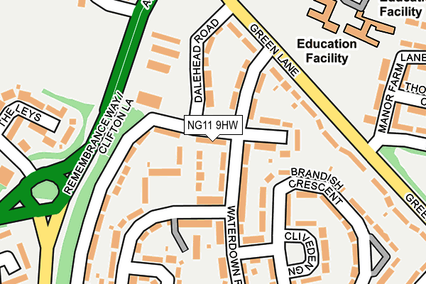 NG11 9HW map - OS OpenMap – Local (Ordnance Survey)