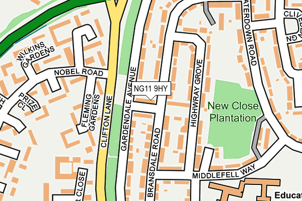 NG11 9HY map - OS OpenMap – Local (Ordnance Survey)