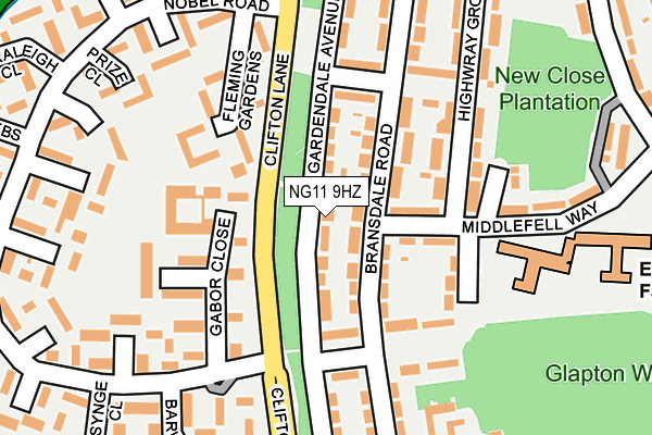 NG11 9HZ map - OS OpenMap – Local (Ordnance Survey)