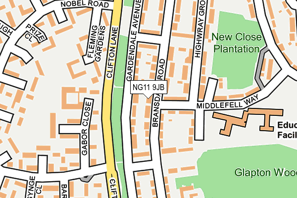 NG11 9JB map - OS OpenMap – Local (Ordnance Survey)