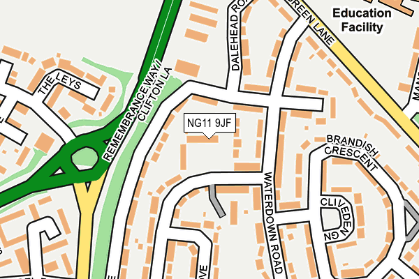 NG11 9JF map - OS OpenMap – Local (Ordnance Survey)