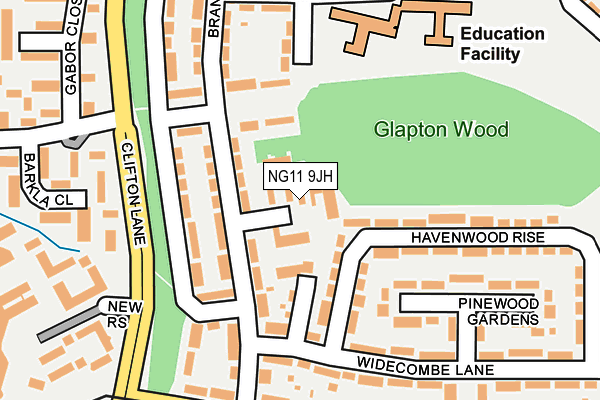 NG11 9JH map - OS OpenMap – Local (Ordnance Survey)