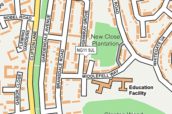 NG11 9JL map - OS OpenMap – Local (Ordnance Survey)
