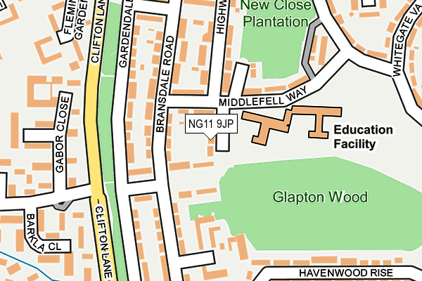 NG11 9JP map - OS OpenMap – Local (Ordnance Survey)