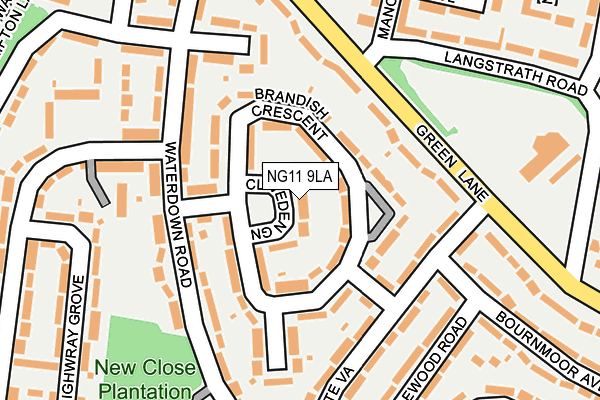 NG11 9LA map - OS OpenMap – Local (Ordnance Survey)