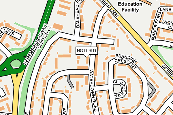 NG11 9LD map - OS OpenMap – Local (Ordnance Survey)