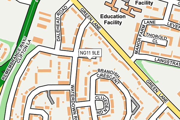 NG11 9LE map - OS OpenMap – Local (Ordnance Survey)