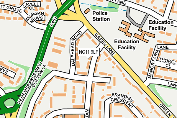 NG11 9LF map - OS OpenMap – Local (Ordnance Survey)