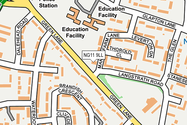 NG11 9LL map - OS OpenMap – Local (Ordnance Survey)