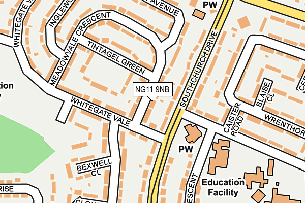 NG11 9NB map - OS OpenMap – Local (Ordnance Survey)