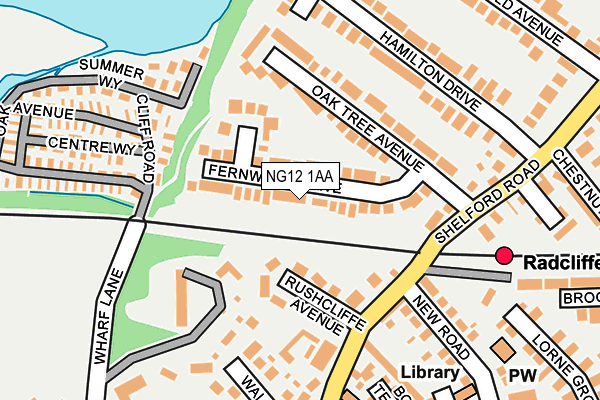 NG12 1AA map - OS OpenMap – Local (Ordnance Survey)