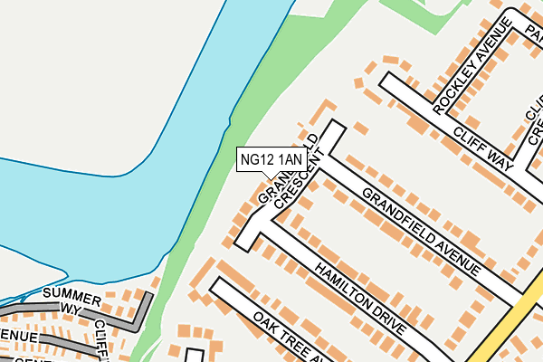 NG12 1AN map - OS OpenMap – Local (Ordnance Survey)