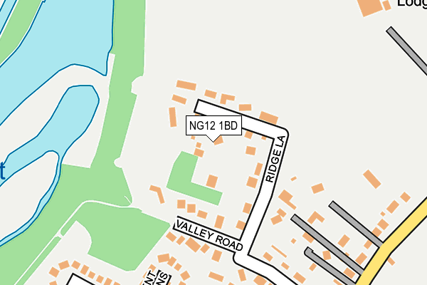 NG12 1BD map - OS OpenMap – Local (Ordnance Survey)