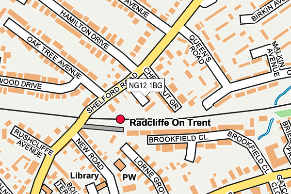 NG12 1BG map - OS OpenMap – Local (Ordnance Survey)