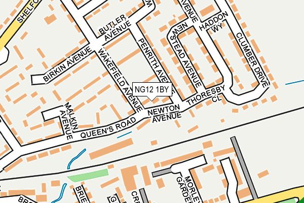 NG12 1BY map - OS OpenMap – Local (Ordnance Survey)