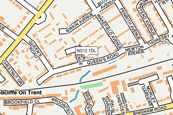 NG12 1DL map - OS OpenMap – Local (Ordnance Survey)