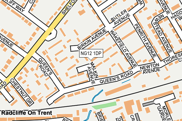 NG12 1DP map - OS OpenMap – Local (Ordnance Survey)