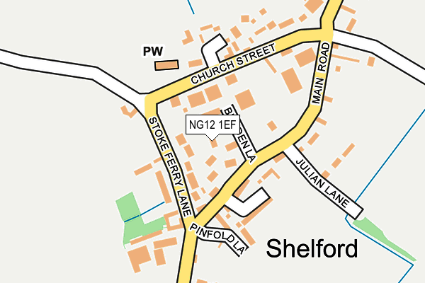 NG12 1EF map - OS OpenMap – Local (Ordnance Survey)