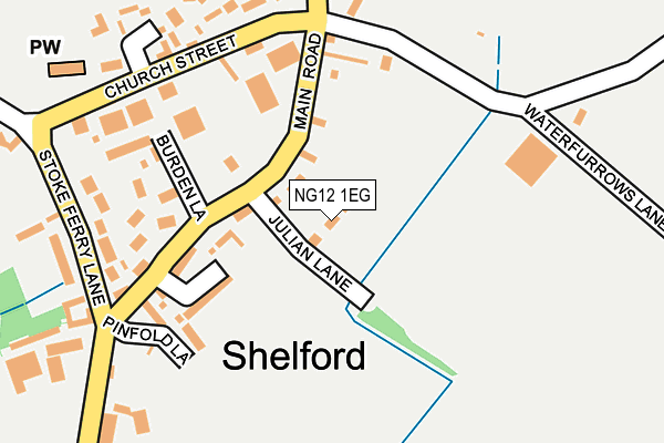 NG12 1EG map - OS OpenMap – Local (Ordnance Survey)