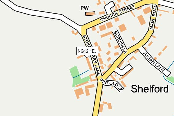 NG12 1EJ map - OS OpenMap – Local (Ordnance Survey)