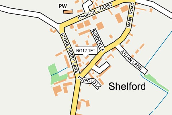 NG12 1ET map - OS OpenMap – Local (Ordnance Survey)