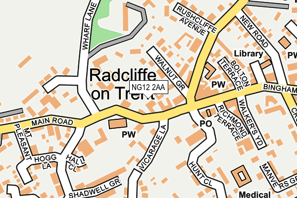 Map of TOMKINS OF RADCLIFFE LTD at local scale