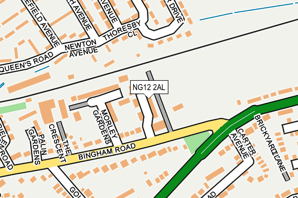 NG12 2AL map - OS OpenMap – Local (Ordnance Survey)