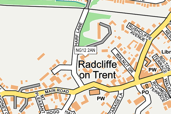 NG12 2AN map - OS OpenMap – Local (Ordnance Survey)