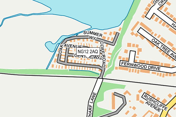 NG12 2AQ map - OS OpenMap – Local (Ordnance Survey)