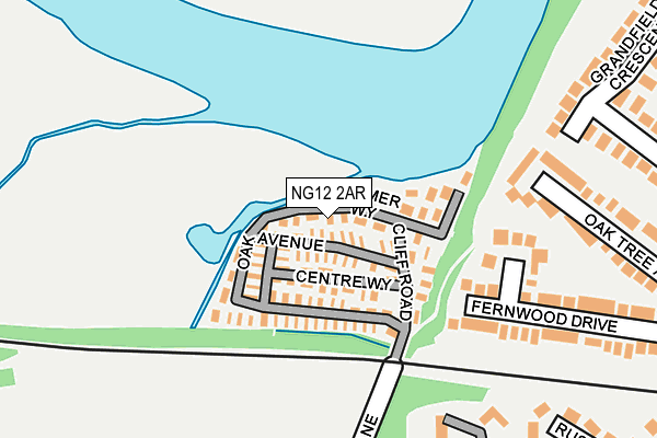 NG12 2AR map - OS OpenMap – Local (Ordnance Survey)