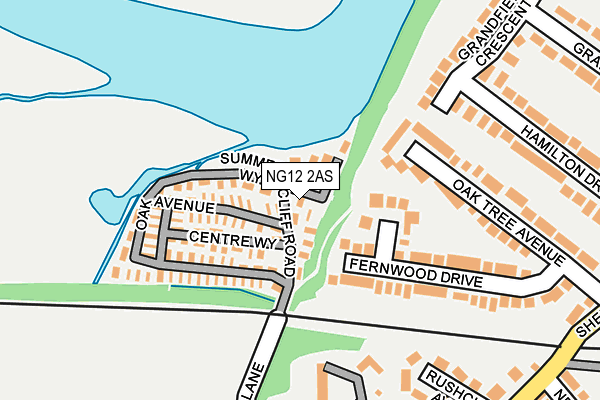 NG12 2AS map - OS OpenMap – Local (Ordnance Survey)