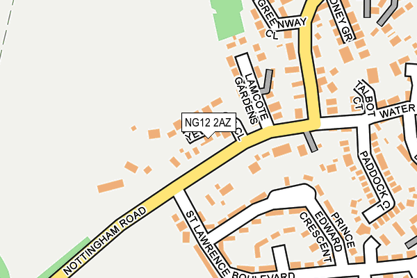 NG12 2AZ map - OS OpenMap – Local (Ordnance Survey)