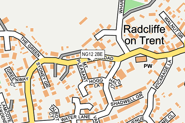 NG12 2BE map - OS OpenMap – Local (Ordnance Survey)