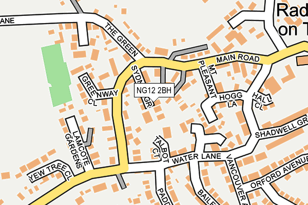 NG12 2BH map - OS OpenMap – Local (Ordnance Survey)